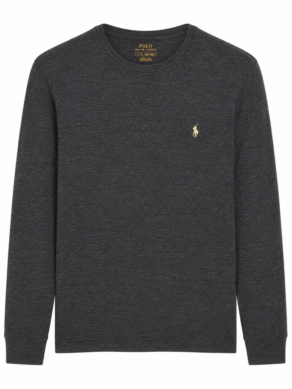 Polo by Ralph Lauren Charcoal Crewneck Sweater with Gold Pony